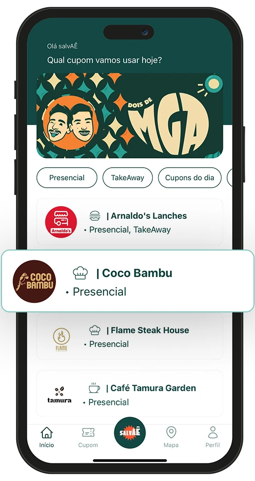 Mockup do aplicativo SalvAê
